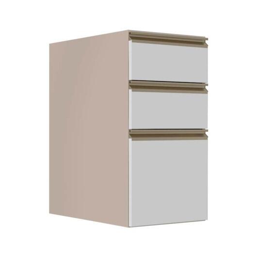 Módulo Balcão 35cm 3 Gavetas 100% MDF Cozinha Modulada Gold J Robel Fendi/Branco Matte Módulo Balcão 35cm 3 Gavetas 100% MDF Cozinha Modulada Gold J Robel Fendi/Branco Matte