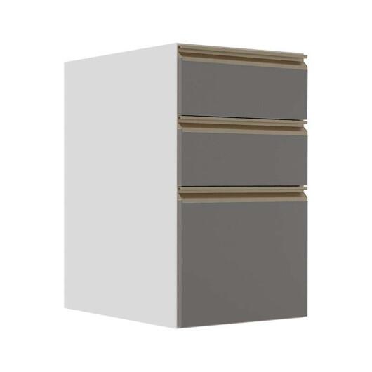Módulo Balcão 40cm 3 Gavetas 100% MDF Cozinha Modulada Gold J Robel Branco/Cinza Matte Módulo Balcão 40cm 3 Gavetas 100% MDF Cozinha Modulada Gold J Robel Branco/Cinza Matte