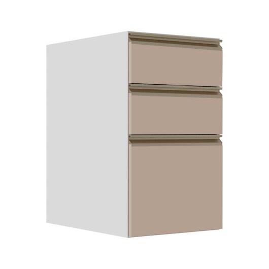 Módulo Balcão 40cm 3 Gavetas 100% MDF Cozinha Modulada Gold J Robel Branco/Fendi Matte Módulo Balcão 40cm 3 Gavetas 100% MDF Cozinha Modulada Gold J Robel Branco/Fendi Matte