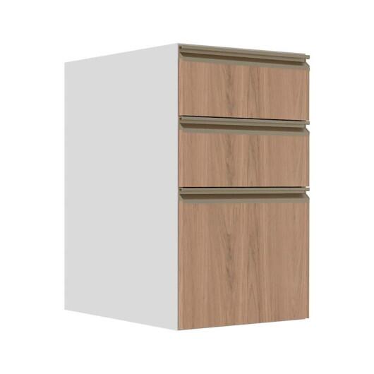 Módulo Balcão 40cm 3 Gavetas 100% MDF Cozinha Modulada Gold J Robel Branco/Hanover Módulo Balcão 40cm 3 Gavetas 100% MDF Cozinha Modulada Gold J Robel Branco/Hanover