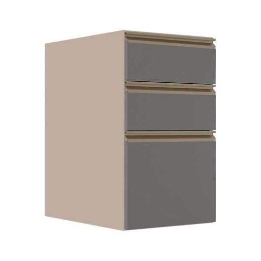 Módulo Balcão 40cm 3 Gavetas 100% MDF Cozinha Modulada Gold J Robel Fendi/Cinza Matte Módulo Balcão 40cm 3 Gavetas 100% MDF Cozinha Modulada Gold J Robel Fendi/Cinza Matte