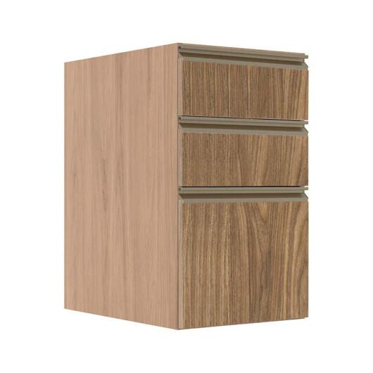 Módulo Balcão 40cm 3 Gavetas 100% MDF Cozinha Modulada Gold J Robel Hanover/Amendoeira BP Módulo Balcão 40cm 3 Gavetas 100% MDF Cozinha Modulada Gold J Robel Hanover/Amendoeira BP
