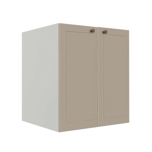 Módulo Balcao 60cm 2 Portas 100% MDF Cozinha Modulada Provence Robel Branco/Fendi Matte