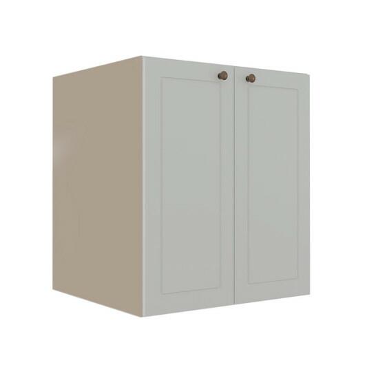 Módulo Balcao 60cm 2 Portas 100% MDF Cozinha Modulada Provence Robel Fendi/Branco Matte