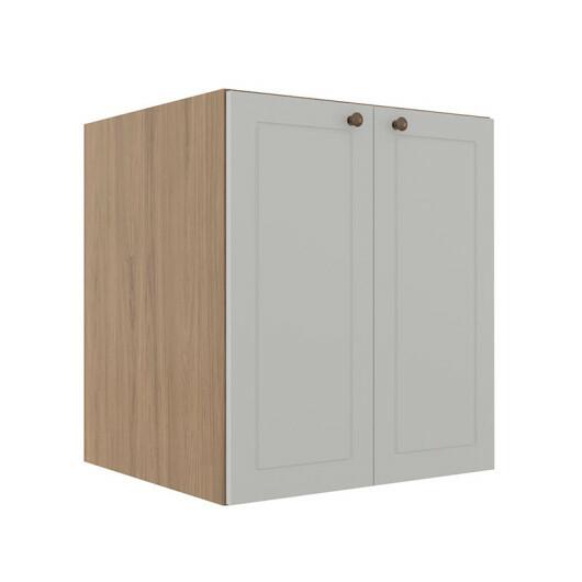 Módulo Balcao 60cm 2 Portas 100% MDF Cozinha Modulada Provence Robel Hanover/Branco Matte