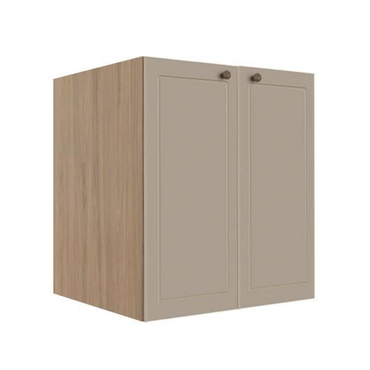 Módulo Balcao 60cm 2 Portas 100% MDF Cozinha Modulada Provence Robel Hanover/Fendi Matte
