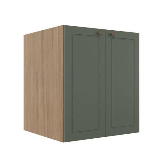 Módulo Balcao 60cm 2 Portas 100% MDF Cozinha Modulada Provence Robel Hanover/Salvia Matte