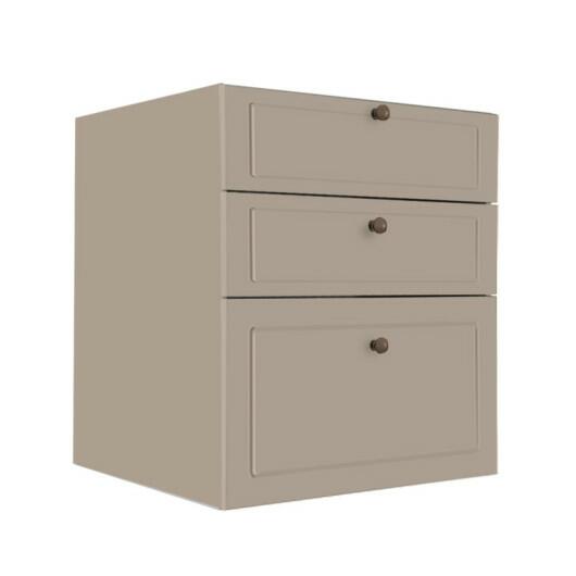 Módulo Balcao 60cm 3 Gavetas 100% MDF Cozinha Modulada Provence Robel Fendi/Fendi Matte