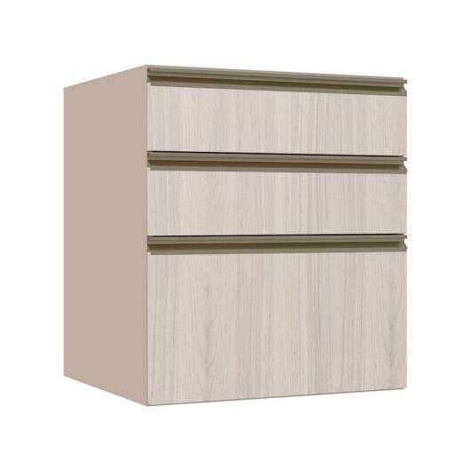 Módulo Balcão 60cm 3 Gavetas 100% MDF Cozinha Modulada Gold J Robel Fendi/Aspen Módulo Balcão 60cm 3 Gavetas 100% MDF Cozinha Modulada Gold J Robel Fendi/Aspen