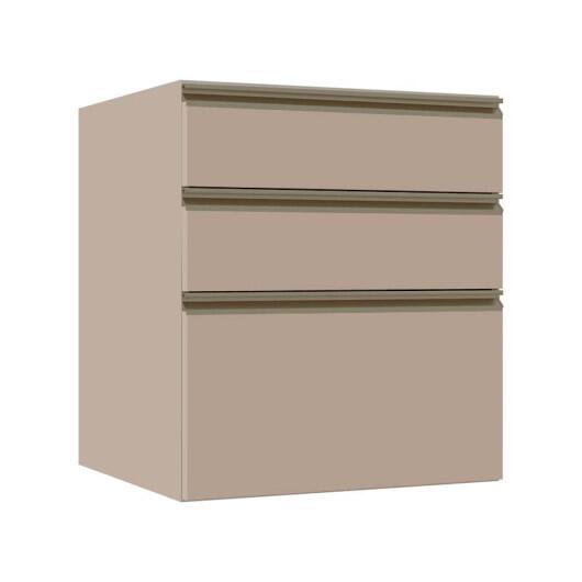 Módulo Balcão 60cm 3 Gavetas 100% MDF Cozinha Modulada Gold J Robel Fendi/Fendi Matte Módulo Balcão 60cm 3 Gavetas 100% MDF Cozinha Modulada Gold J Robel Fendi/Fendi Matte
