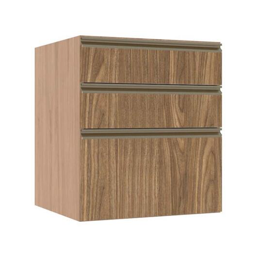 Módulo Balcão 60cm 3 Gavetas 100% MDF Cozinha Modulada Gold J Robel Hanover/Amendoeira BP Módulo Balcão 60cm 3 Gavetas 100% MDF Cozinha Modulada Gold J Robel Hanover/Amendoeira BP
