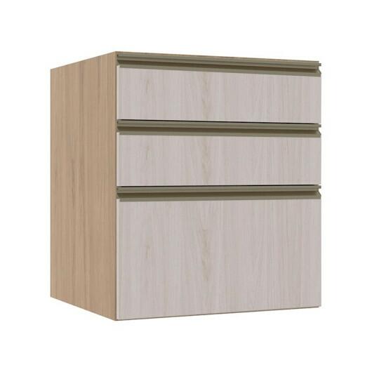 Módulo Balcão 60cm 3 Gavetas 100% MDF Cozinha Modulada Gold Robel Hanover/Aspen
