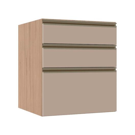 Módulo Balcão 60cm 3 Gavetas 100% MDF Cozinha Modulada Gold J Robel Hanover/Fendi Matte Módulo Balcão 60cm 3 Gavetas 100% MDF Cozinha Modulada Gold J Robel Hanover/Fendi Matte