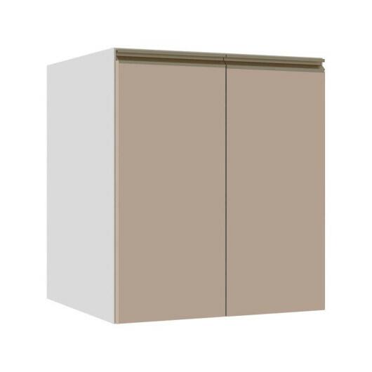 Módulo Balcão 60cm 2 Portas 100% MDF Cozinha Modulada Gold J Robel Branco/Fendi Matte