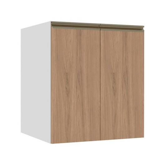 Módulo Balcão 60cm 2 Portas 100% MDF Cozinha Modulada Gold J Robel Branco/Hanover