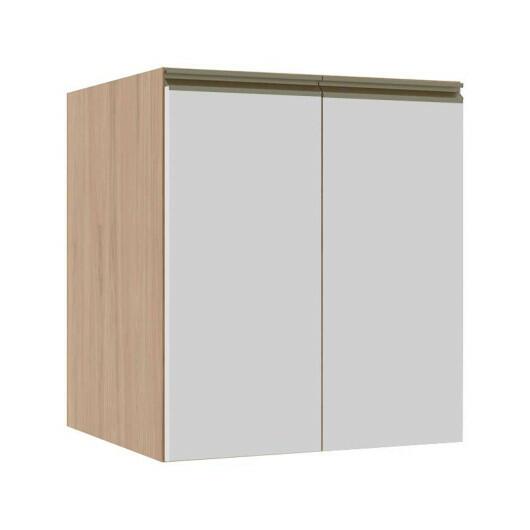 Módulo Balcão 60cm 2 Portas 100% MDF Cozinha Modulada Gold J Robel Hanover/Branco Matte