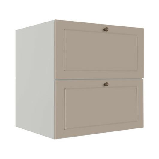 Módulo Balcao 70cm 1 Gaveta 1 Porta Basculante 100% MDF Cozinha Provence Robel Branco/Fendi Matte
