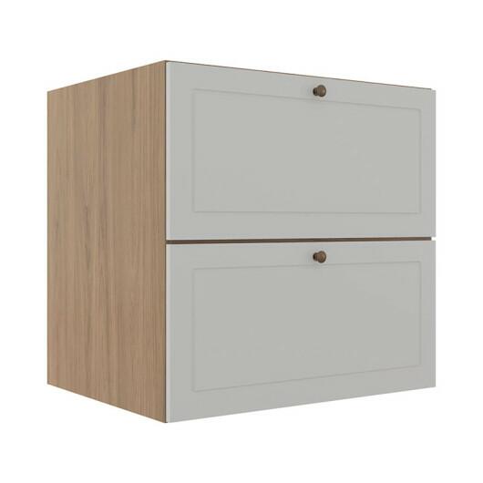 Módulo Balcao 70cm 1 Gaveta 1 Porta Basculante 100% MDF Cozinha Provence Robel Hanover/Branco Matte