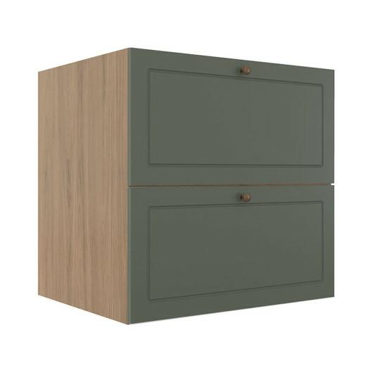 Módulo Balcao 70cm 1 Gaveta 1 Porta Basculante 100% MDF Cozinha Provence Robel Hanover/Salvia Matte