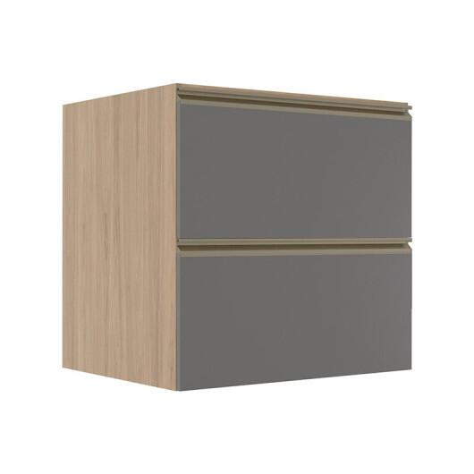 Módulo Balcão 70cm 1 Gaveta 1 Porta Basculante 100% MDF Cozinha Modulada Gold Robel Hanover/Cinza