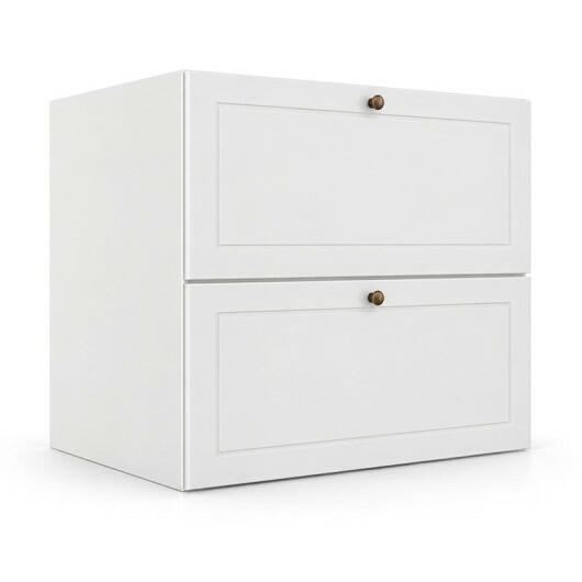 Módulo Balcao 70x68x56cm 1 Gaveta 1 Porta Basculante 100% MDF Cozinha Provence Robel Branco/Branco Matte