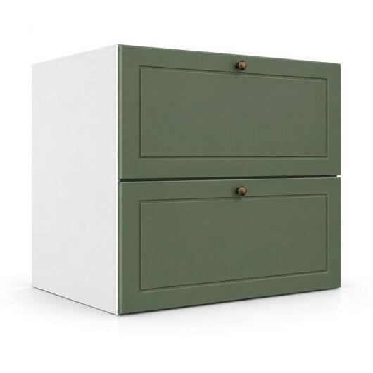 Módulo Balcao 70x68x56cm 1 Gaveta 1 Porta Basculante 100% MDF Cozinha Provence Robel Branco/Salvia Matte