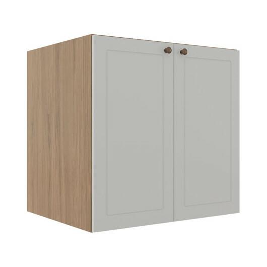 Módulo Balcao 70cm 2 Portas 100% MDF Cozinha Modulada Provence Robel Hanover/Branco Matte