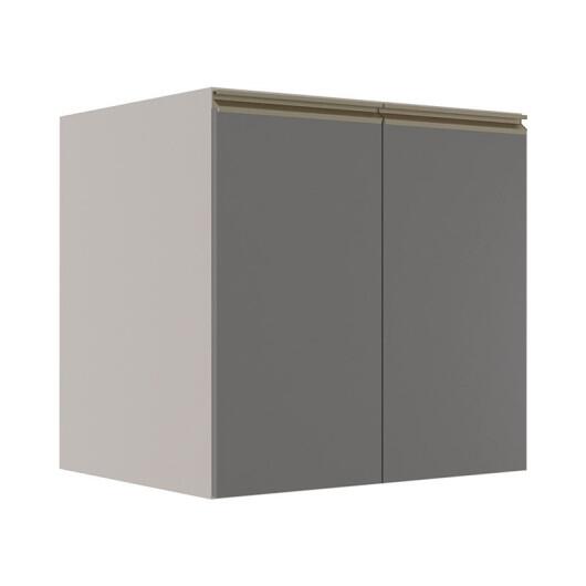 Módulo Balcão 70cm 2 Portas 100% MDF Cozinha Modulada Gold Robel Fendi/Cinza