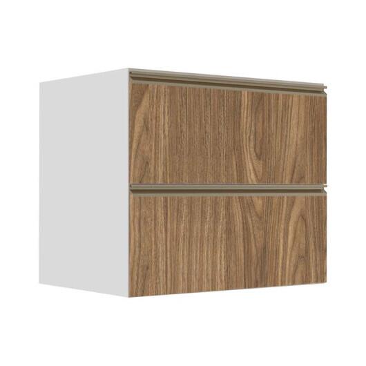 Módulo Balcão 80cm 1 Gaveta 1 Porta Basculante 100% MDF Cozinha Modulada Gold J Robel Branco/Amendoeira BP Módulo Balcão 80cm 1 Gaveta 1 Porta Basculante 100% MDF Cozinha Modulada Gold J Robel Branco/Amendoeira BP