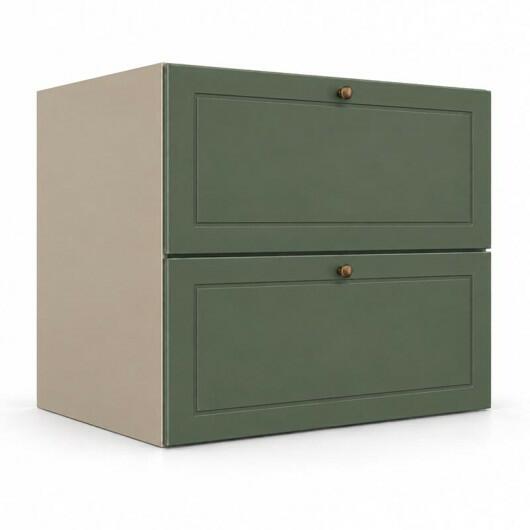 Módulo Balcão 80x68x56cm 1 Gaveta 1 Porta Basculante 100% MDF Cozinha Provence Robel Fendi/Salvia Matte