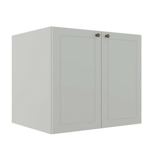 Módulo Balcao 80cm 2 Portas 100% MDF Cozinha Modulada Provence Robel Branco/Branco Matte