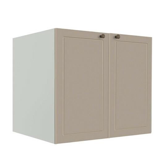 Módulo Balcao 80cm 2 Portas 100% MDF Cozinha Modulada Provence Robel Branco/Fendi Matte