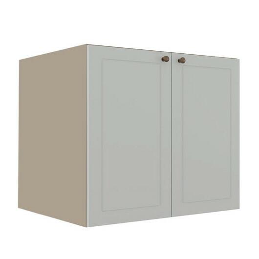 Módulo Balcao 80cm 2 Portas 100% MDF Cozinha Modulada Provence Robel Fendi/Branco Matte