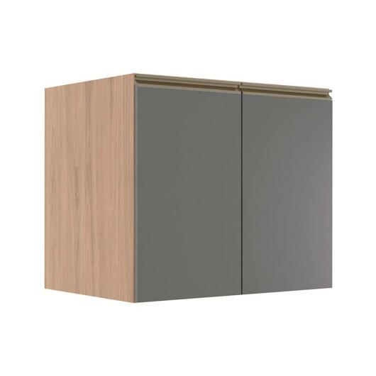 Módulo Balcão 80cm 2 Portas 100% MDF Cozinha Modulada Gold J Robel Hanover/Cinza Matte Módulo Balcão 80cm 2 Portas 100% MDF Cozinha Modulada Gold J Robel Hanover/Cinza Matte