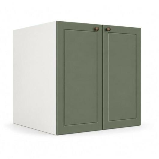 Módulo Balcão 80x68x56cm 2 Portas 100% MDF Cozinha Provence Robel Branco/Salvia Matte