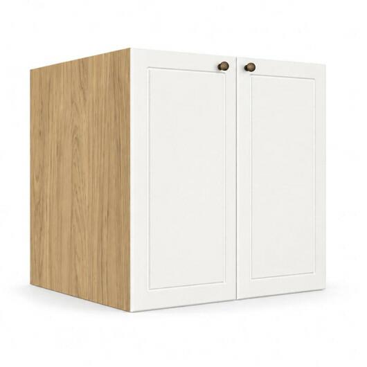 Módulo Balcão 80x68x56cm 2 Portas 100% MDF Cozinha Provence Robel Hanover/Branco Matte