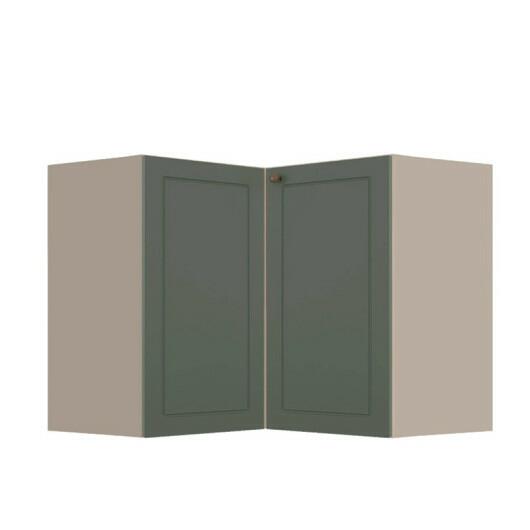 Módulo Balcao de Canto L 94x96cm 100% MDF Cozinha Provence Robel Fendi/Salvia Matte