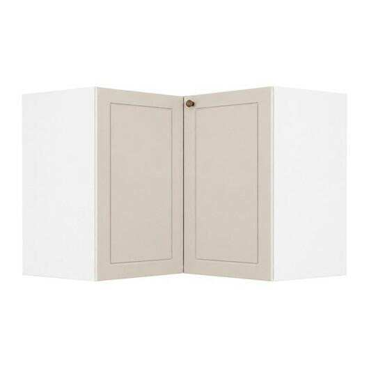 Módulo Balcão Canto L 96x94,5 x 68x56cm 100% MDF Cozinha Provence Robel Branco/Off White Matte