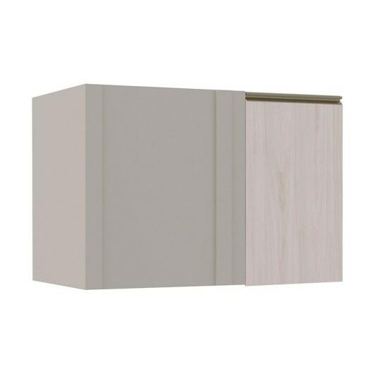 Módulo Balcao De Canto Reto 100cm Direito 100% MDF Cozinha Modulada Gold Robel Fendi/Aspen