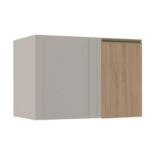 Módulo Balcao De Canto Reto 100cm Direito 100% MDF Cozinha Modulada Gold Robel Fendi/Hanover