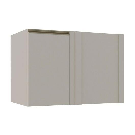 Módulo Balcao De Canto Reto 100cm Esquerdo 100% MDF  Cozinha Modulada Gold Robel Fendi/Fendi