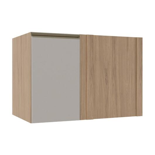 Módulo Balcao De Canto Reto 100cm Esquerdo 100% MDF Cozinha Modulada Gold Robel Hanover/Fendi