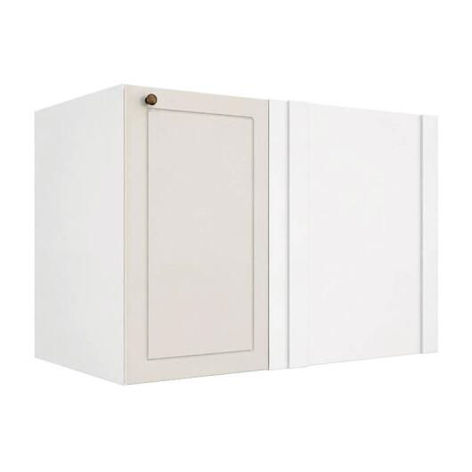 Módulo Balcão Canto Reto 100x68x56cm Direito/Esquerdo 100% MDF Cozinha Provence Robel Branco/Off White Matte