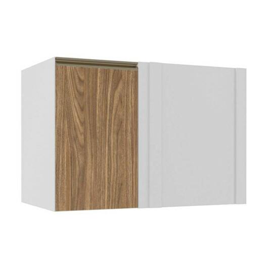 Módulo Balcão De Canto Reto 100cm 100% MDF Cozinha Modulada Gold J Robel Branco/Amendoeira BP Módulo Balcão De Canto Reto 100cm 100% MDF Cozinha Modulada Gold J Robel Branco/Amendoeira BP