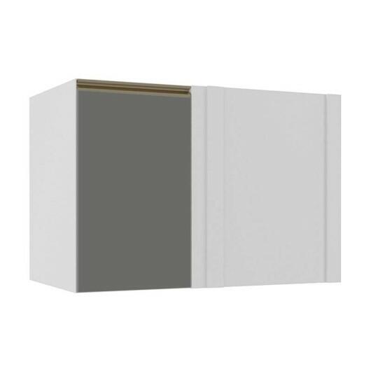 Módulo Balcão De Canto Reto 100cm 100% MDF Cozinha Modulada Gold J Robel Branco/Cinza Matte Módulo Balcão De Canto Reto 100cm 100% MDF Cozinha Modulada Gold J Robel Branco/Cinza Matte