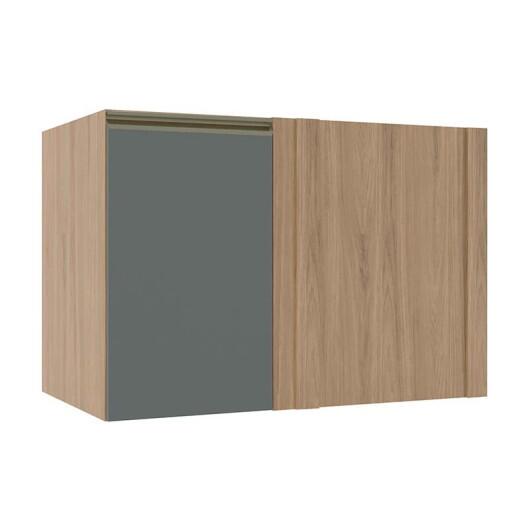 Módulo Balcão De Canto Reto 100cm 100% MDF Cozinha Modulada Gold J Robel Hanover/Cinza Matte Módulo Balcão De Canto Reto 100cm 100% MDF Cozinha Modulada Gold J Robel Hanover/Cinza Matte