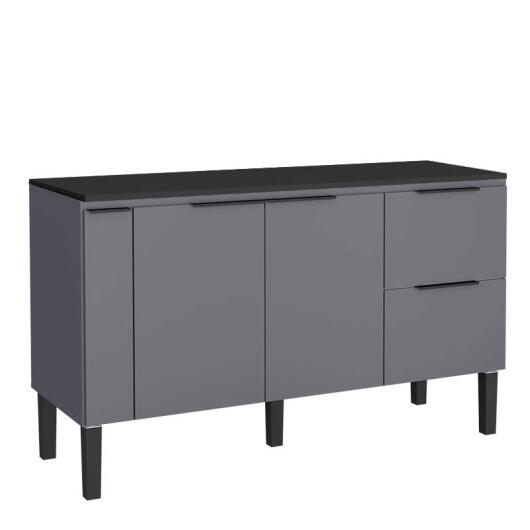 Balcão Buffet Cozinha Sala de Jantar com Tampo 150cm Cisne Cozimax Cinza