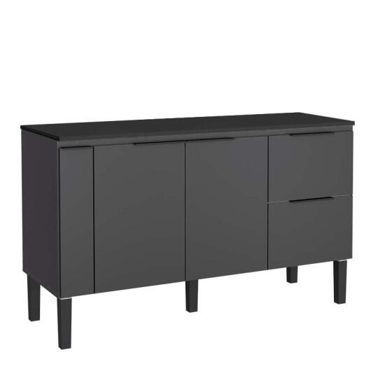 Balcão Buffet Cozinha Sala de Jantar com Tampo 150cm Cisne Cozimax Preto