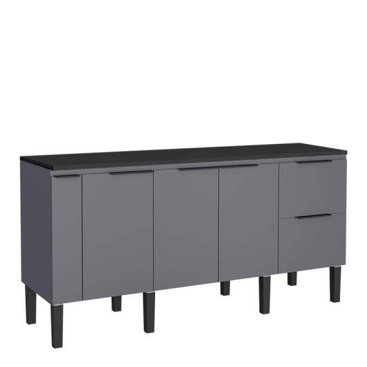 Balcão Buffet Cozinha Sala de Jantar com Tampo 180cm Cisne Cozimax Cinza
