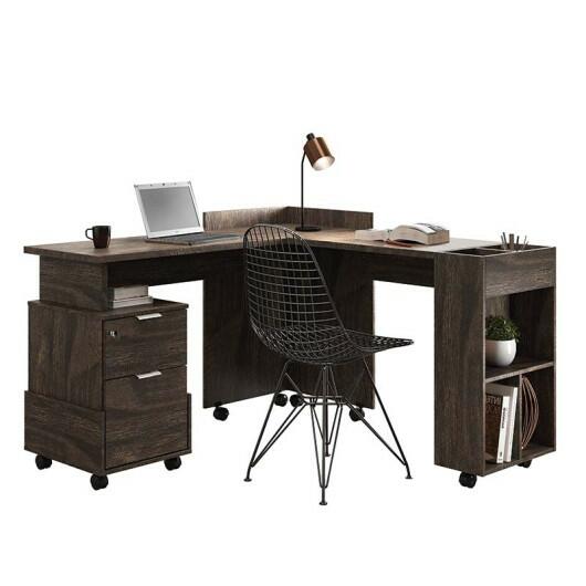 Conjunto de Mesa Para Escritório Estudos Alessa M1 M2 Lukaliam Noce